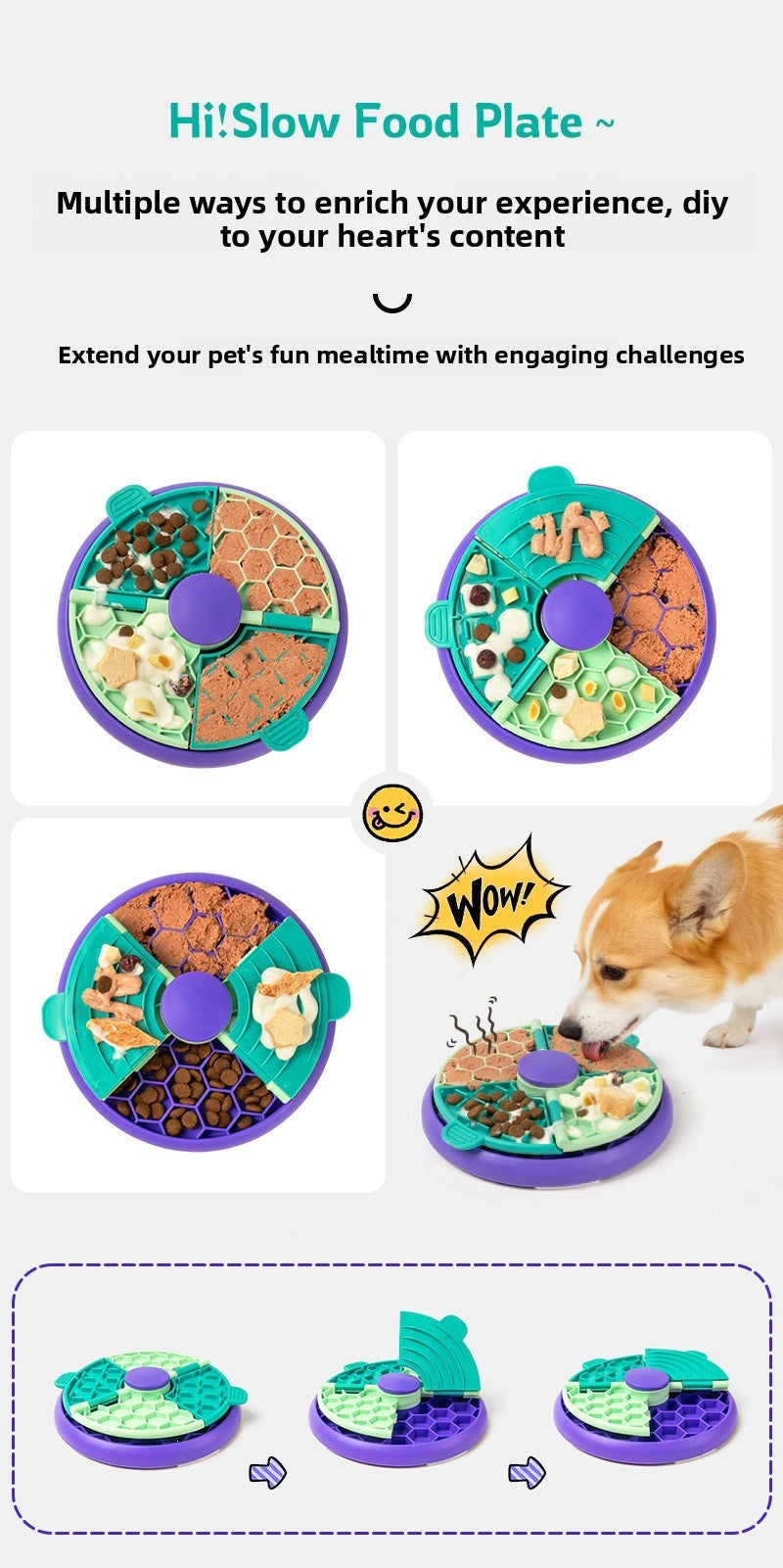 Double-Layer Puzzle Slow Feeder Bowl