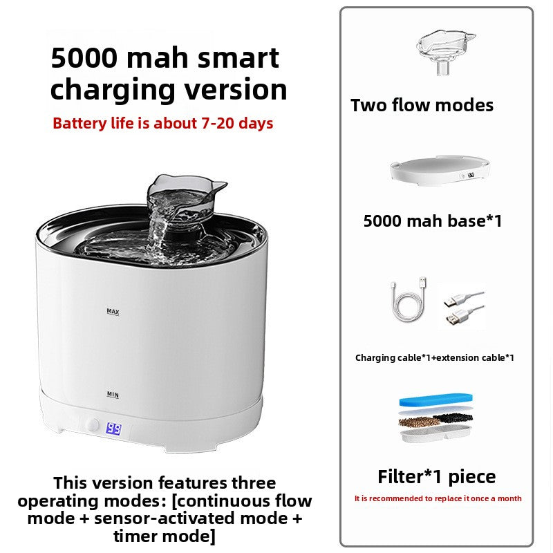 Circulating Water Dispenser with Wireless Charging