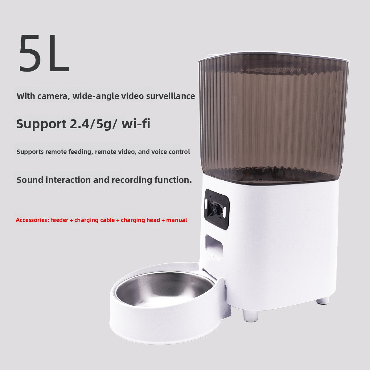 5L App Control and Camera Pet Feeder