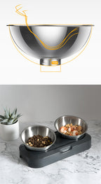 Stainless Steel Slanted Bowls