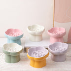 Ceramic Flower Slow Feeder Bowl