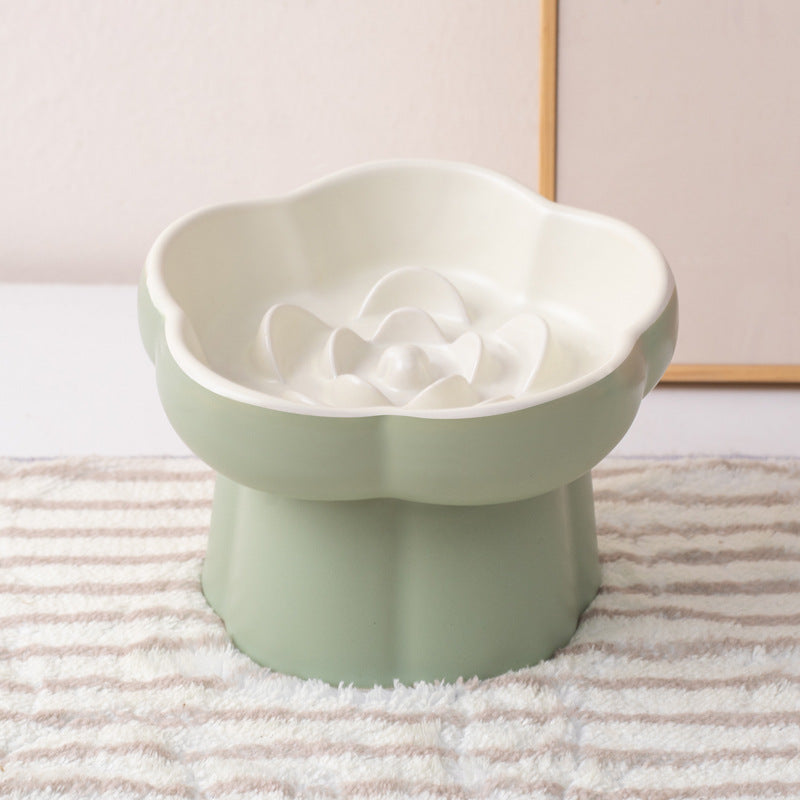 Ceramic Flower Slow Feeder Bowl