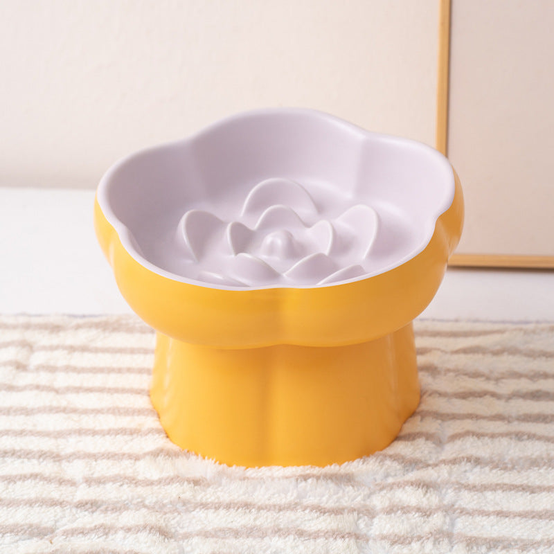 Ceramic Flower Slow Feeder Bowl