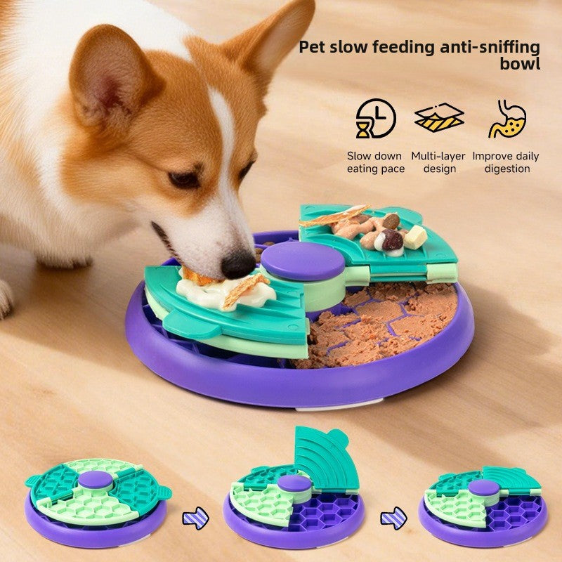 Double-Layer Puzzle Slow Feeder Bowl