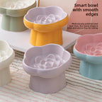 Ceramic Flower Slow Feeder Bowl